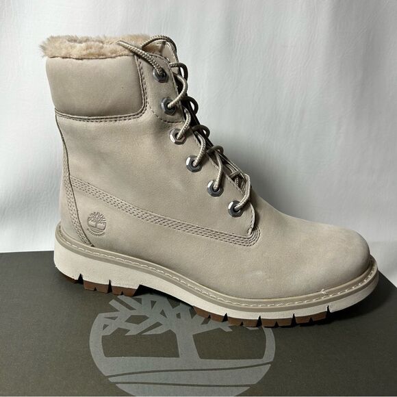Timberland Lucia Way 6" Warm Lined Boot Waterproof Pure Cashmere Size 6.5 B(M)